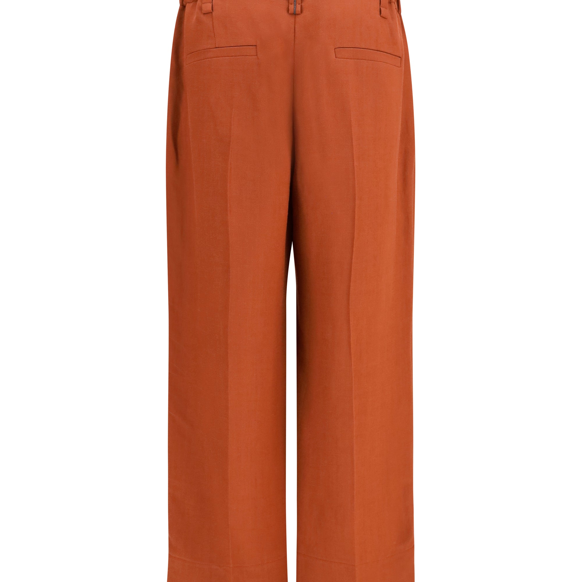 Cigarette Pants in fluid viscose and linen twill