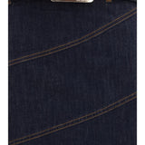 Denim midi Skirt with belt