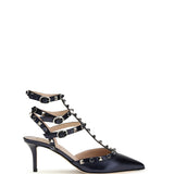 Rockstud Pumps in laminated leather