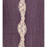 Lurex knit Cardigan with lace