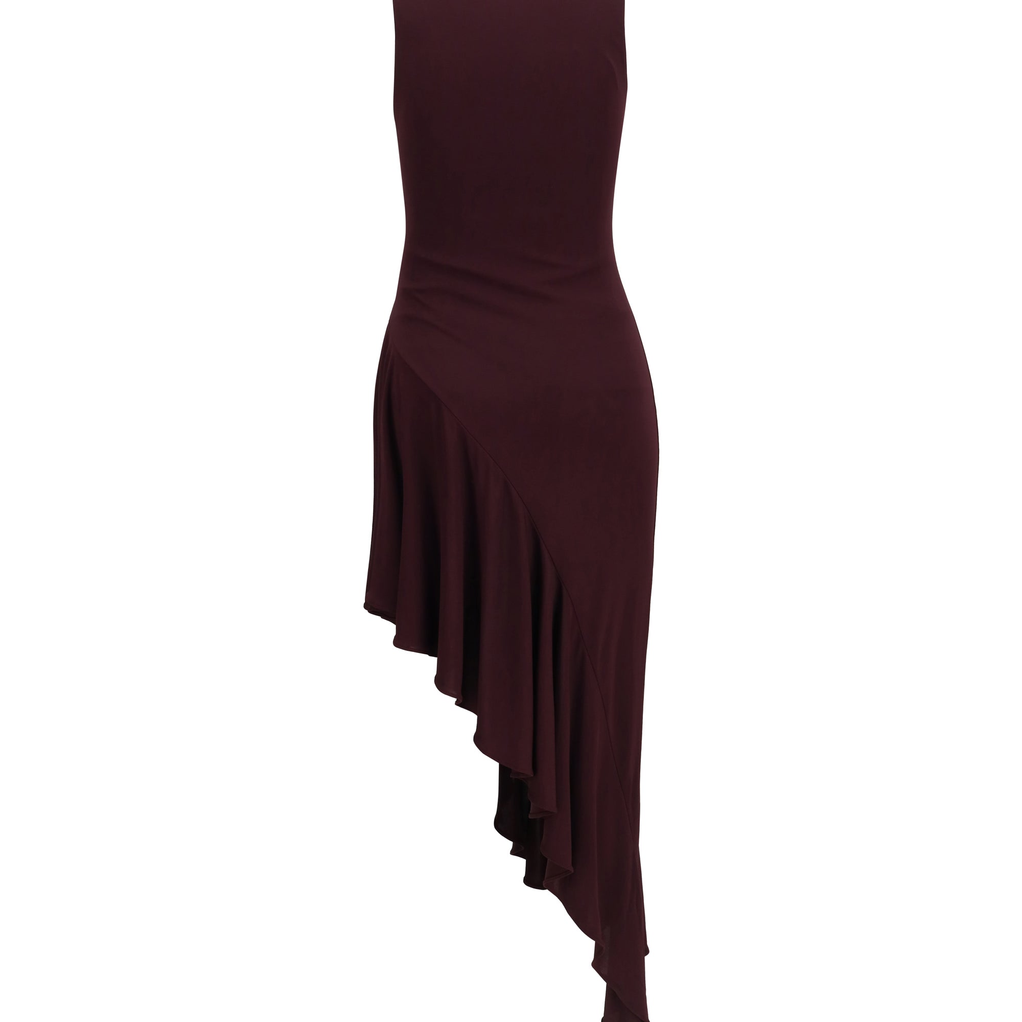 Asymmetric fluid jersey Dress