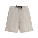 Striped all-over logo swim Shorts