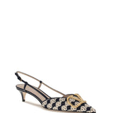 VLogo Signature slingback Pumps in crochet fabric