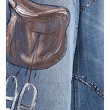 Palazzo Long painted Jeans in regular fit
