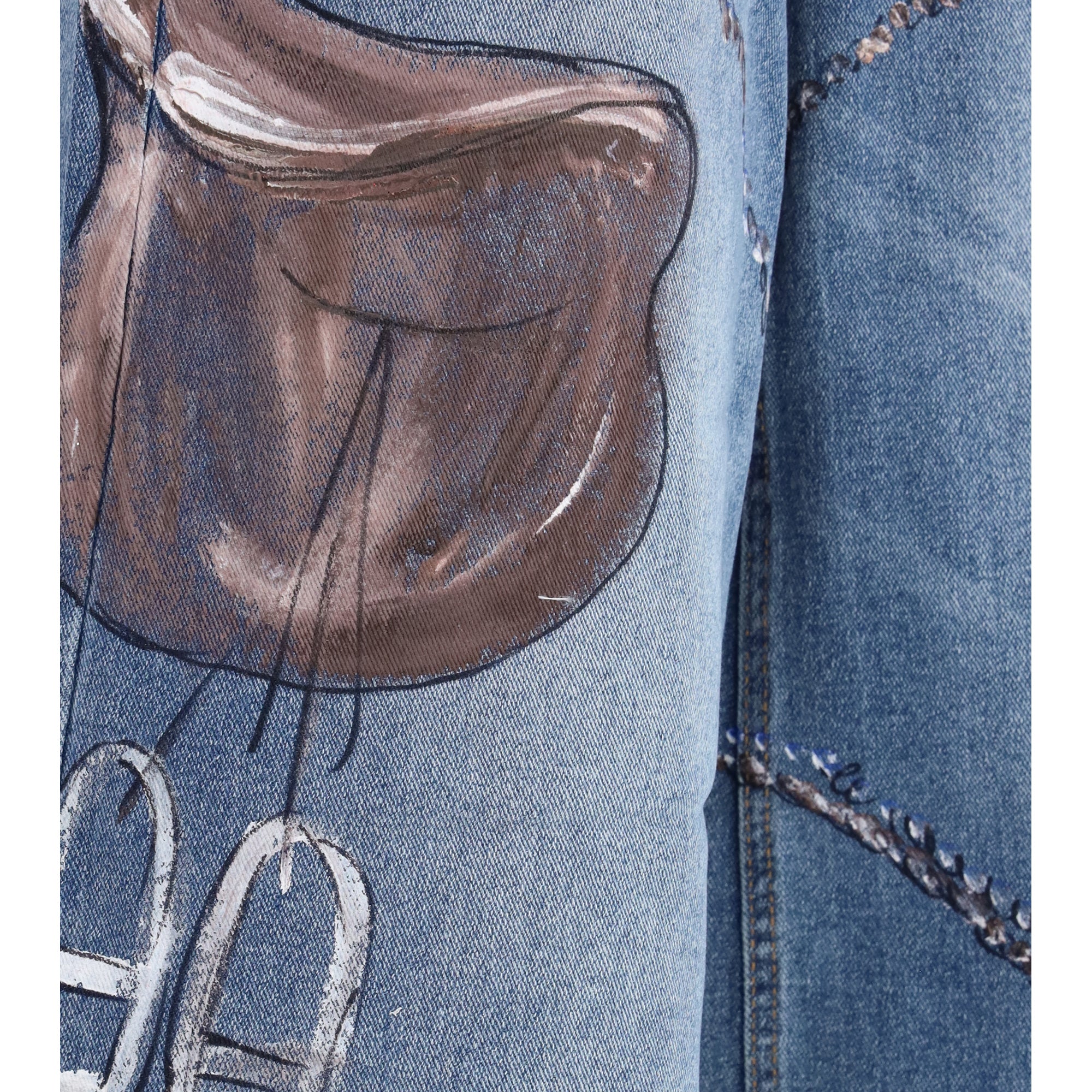 Palazzo Long painted Jeans in regular fit