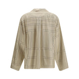 Silk Shirt with all-over monogram