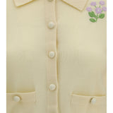 Floral embroidered knit Cardigan