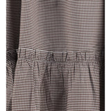 Checked cotton Skirt with gathered waist