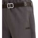 Buckle-belt Track Pants