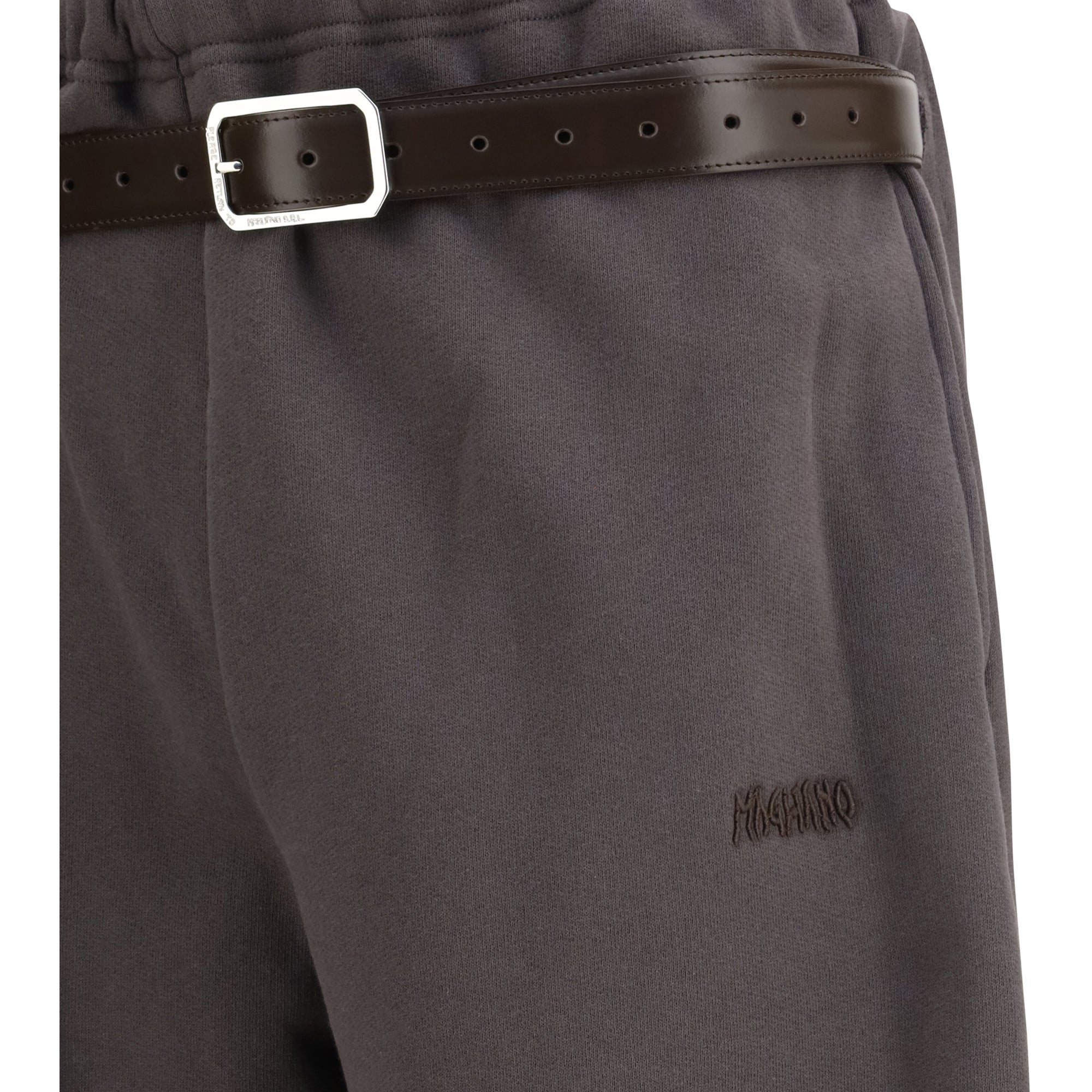 Buckle-belt Track Pants