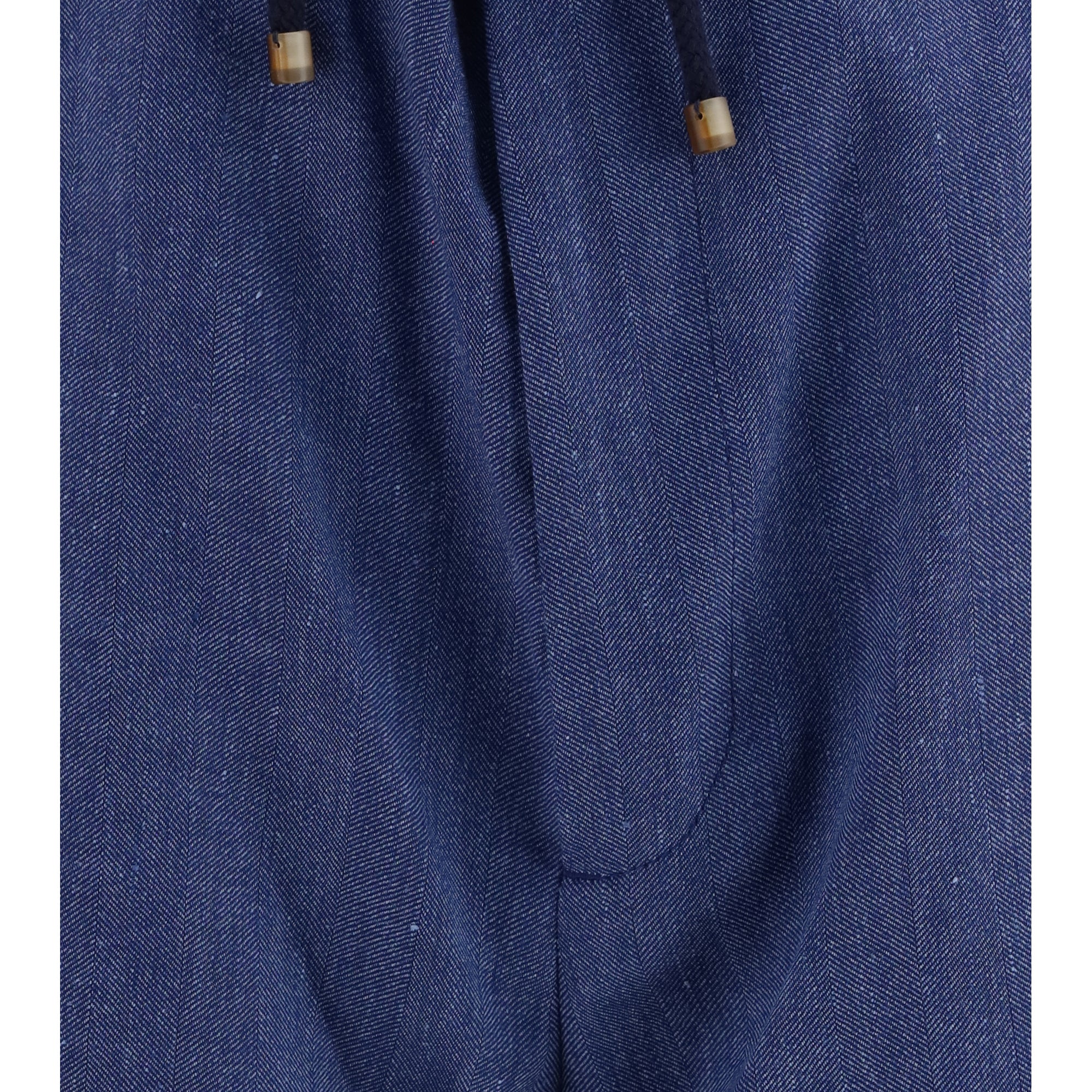 Linen and virgin wool chevron Bermuda Shorts