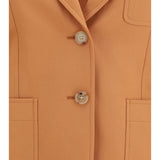 Straight-cut wool gabardine Blazer