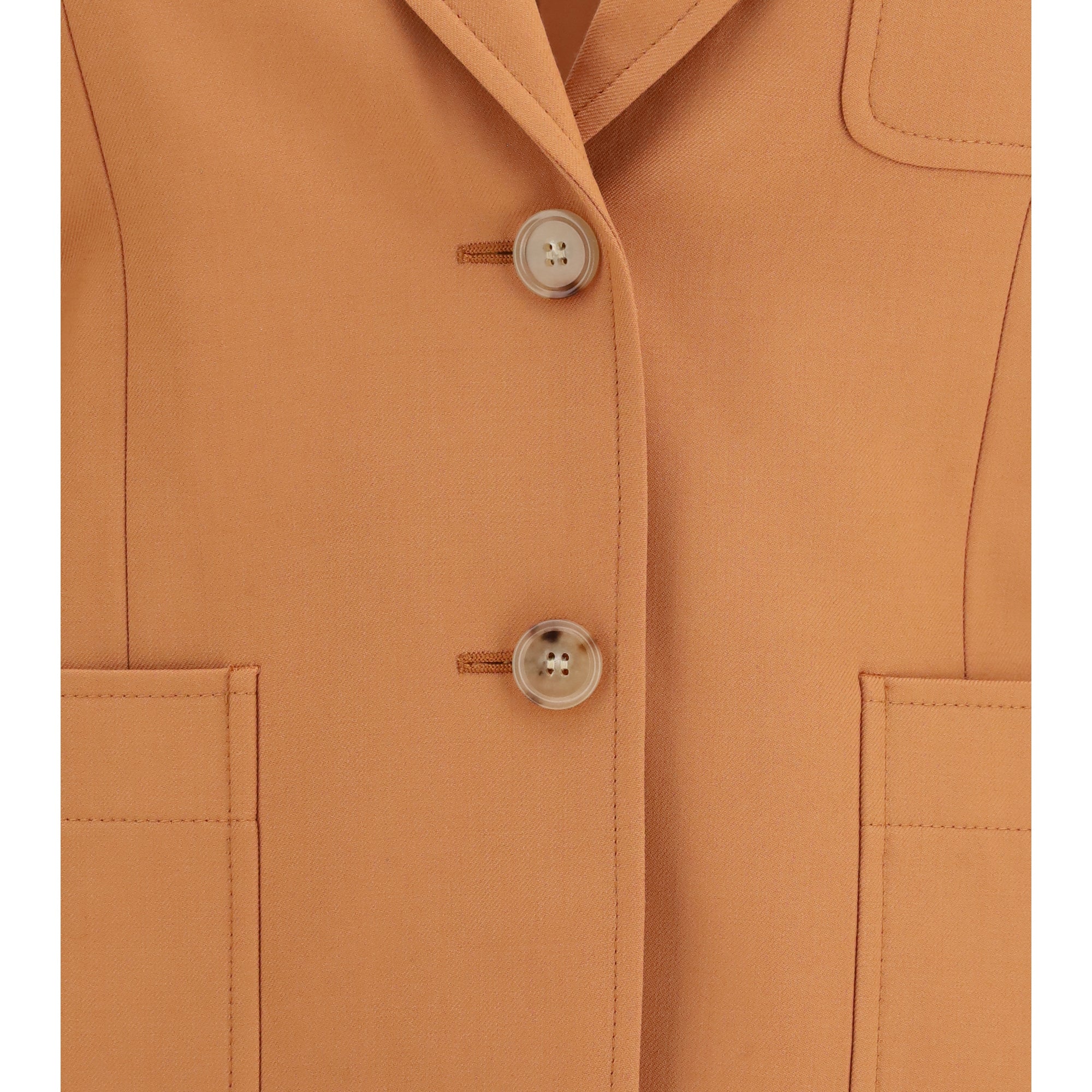 Straight-cut wool gabardine Blazer