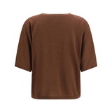 Short-sleeve cashmere and silk Sweater