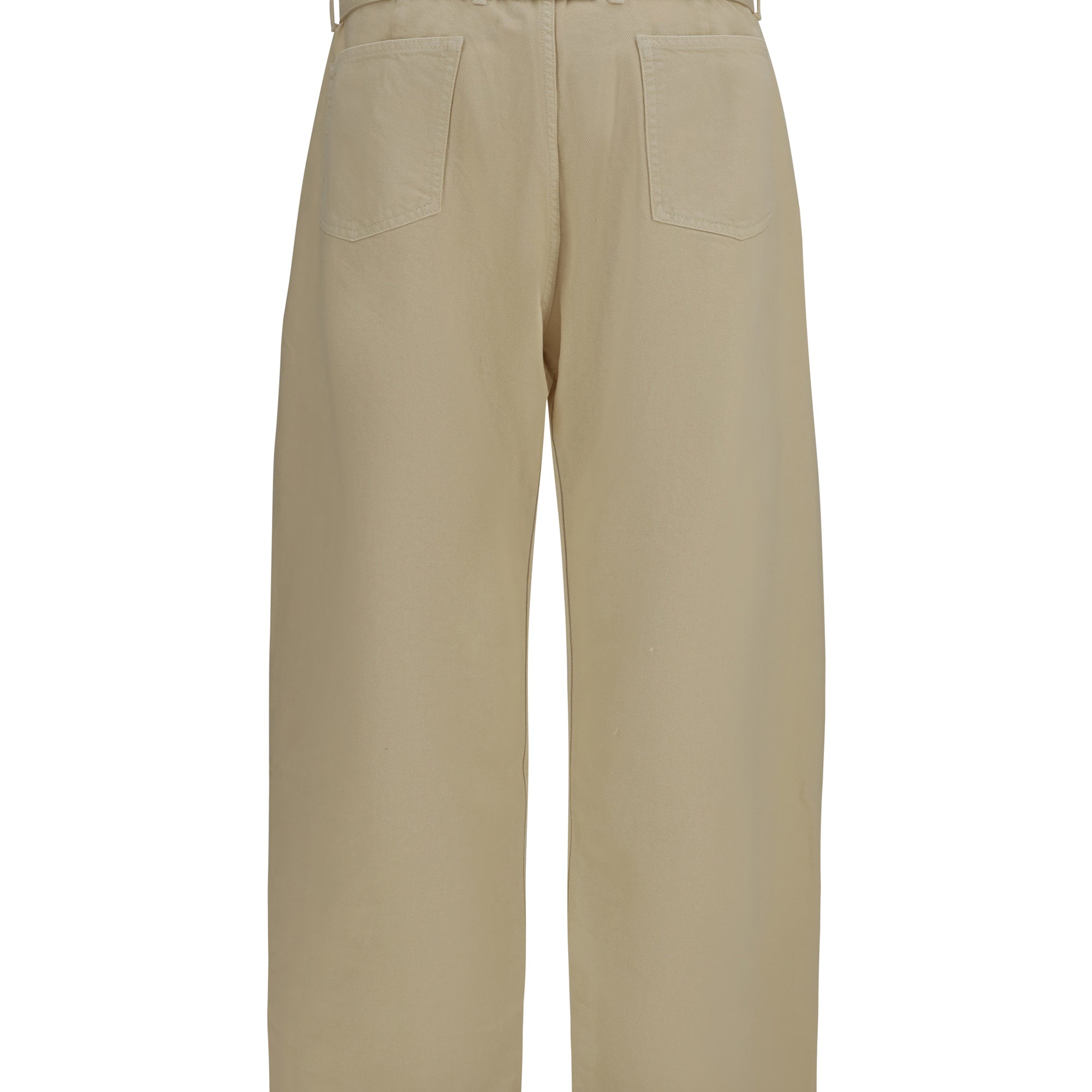 Wide-leg denim Pants with belt