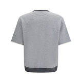 Melange fabric T-shirt