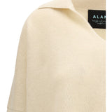 Sweater with polo collar