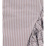 Striped ruffled peplum Top