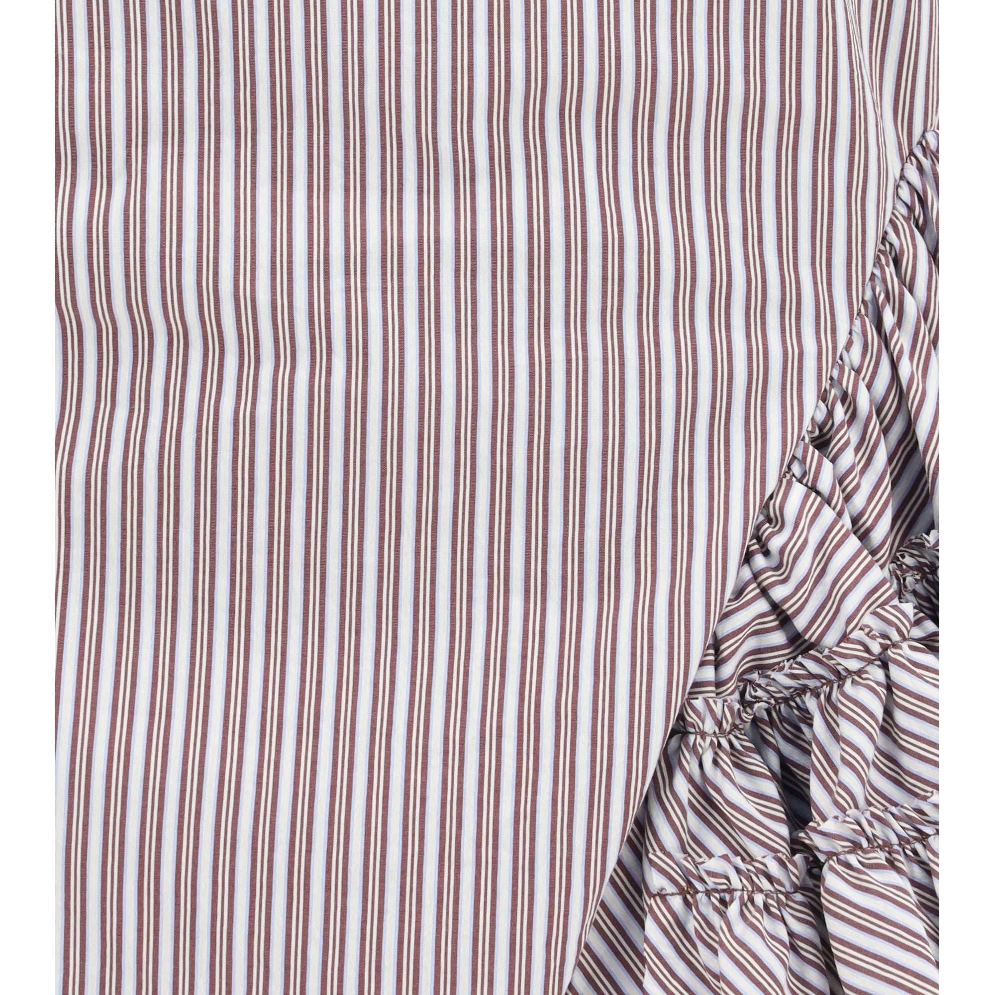 Striped ruffled peplum Top