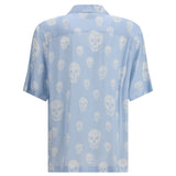 Skull-printed Hawaiian Shirt