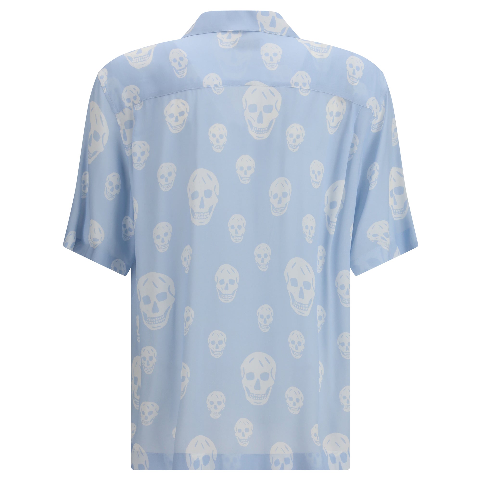 Skull-printed Hawaiian Shirt