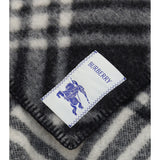 Short wool Check Poncho