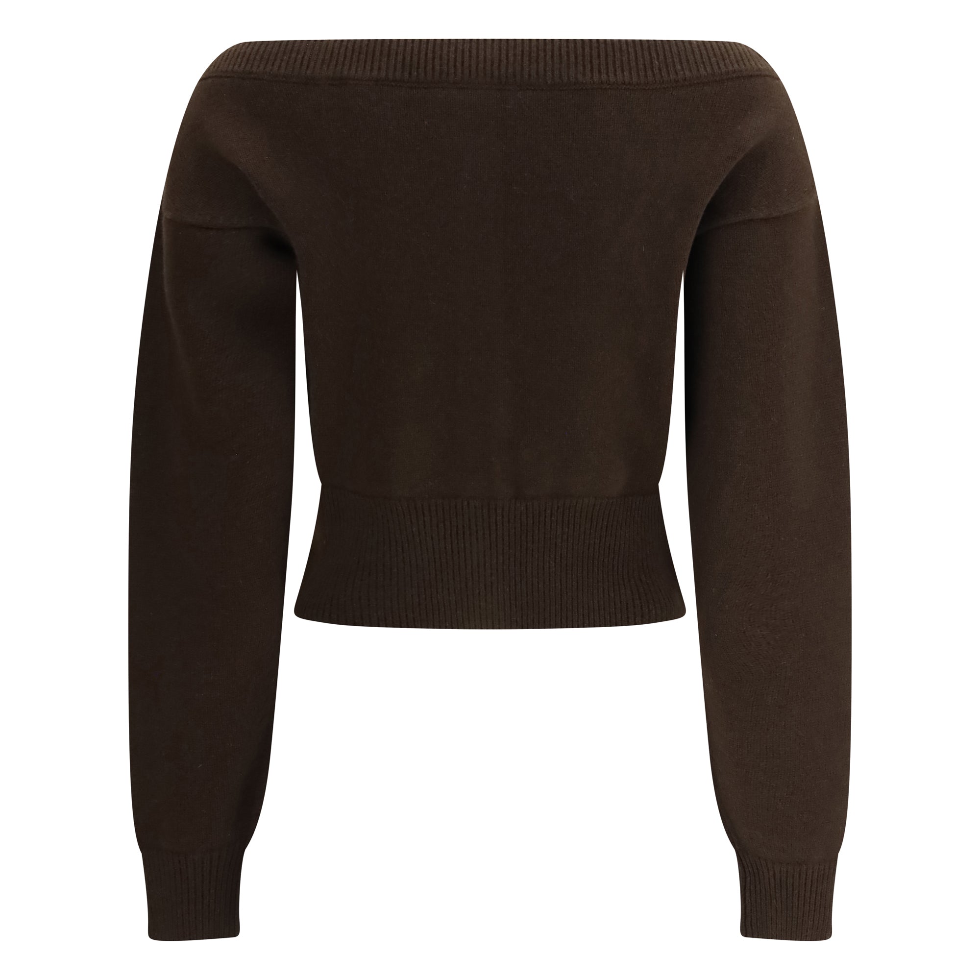 Soft cashmere open-neck shrunken Cardigan