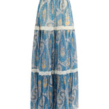 Silk crepon maxi Skirt