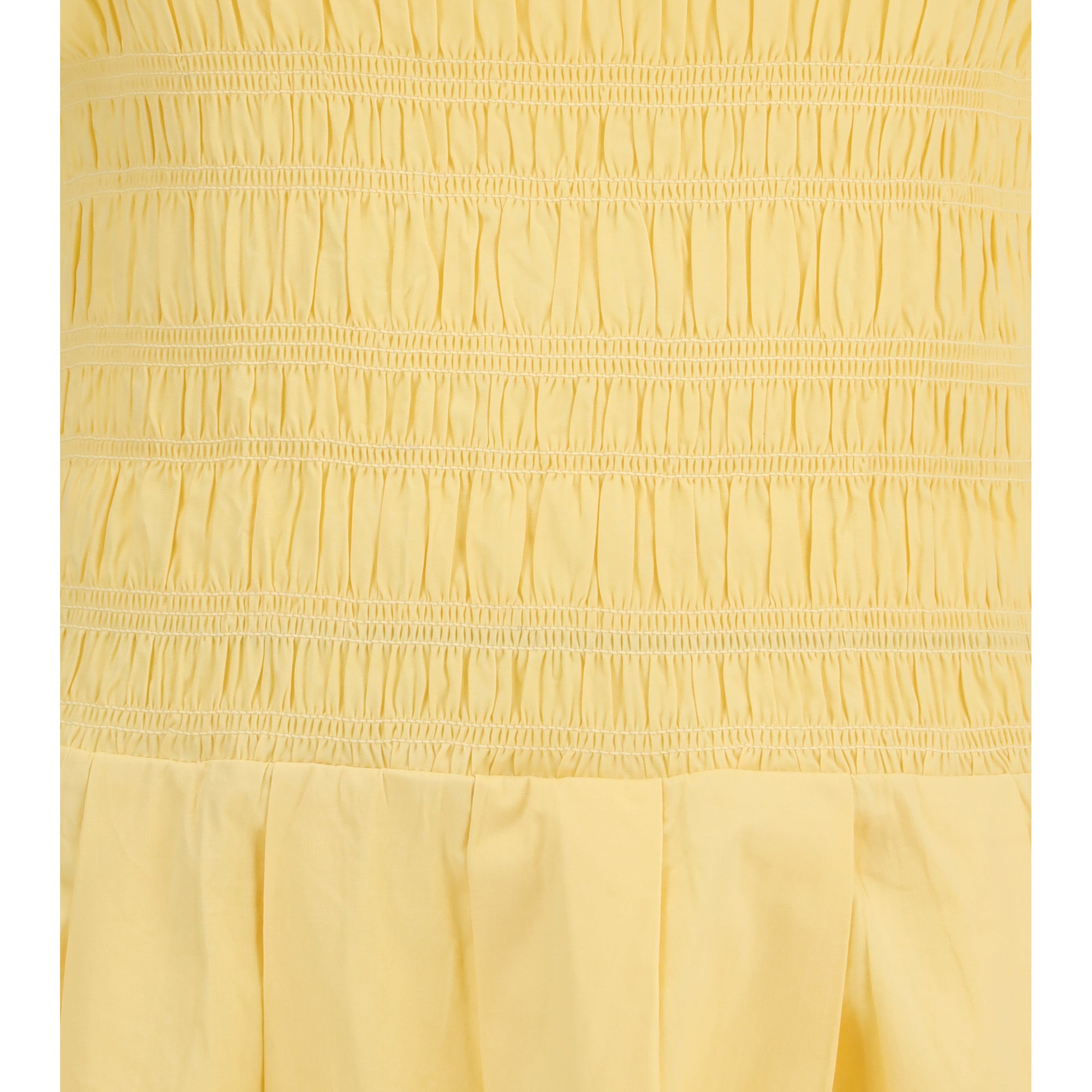 Stretch cotton mini Dress with balloon sleeves