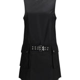 Duchesse Nylon Belted Mini Dress