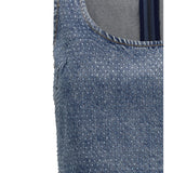 Rhinestone denim crop Top