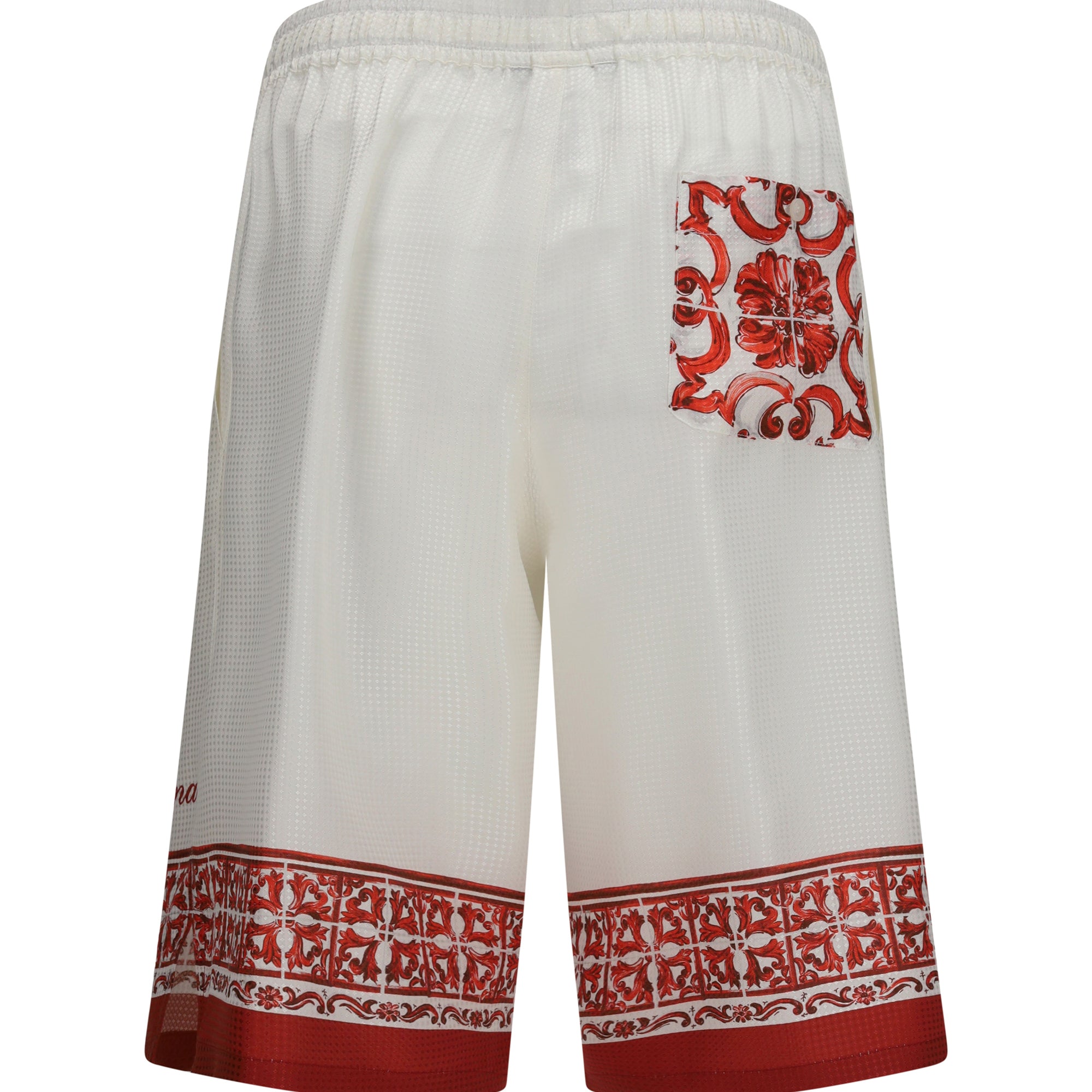 Maiolica print jacquard twill Shorts