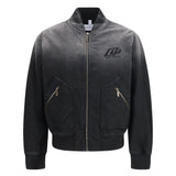 Washed denim Bomber Jacket