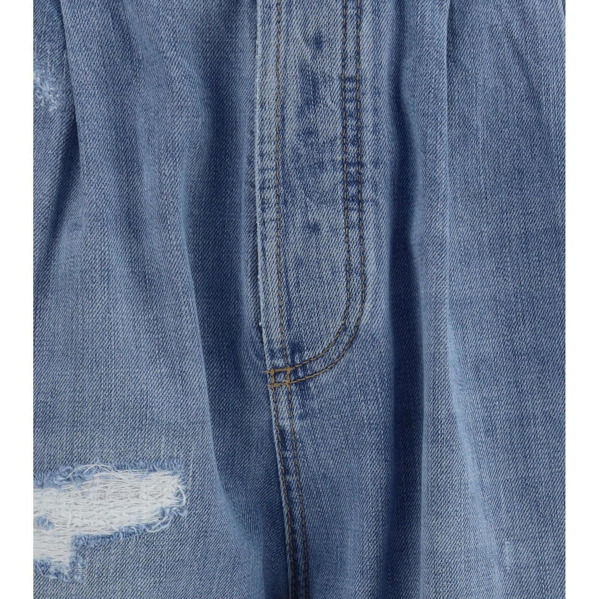 Worn-effect Jeans