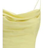 Long silk satin Dress with straps
