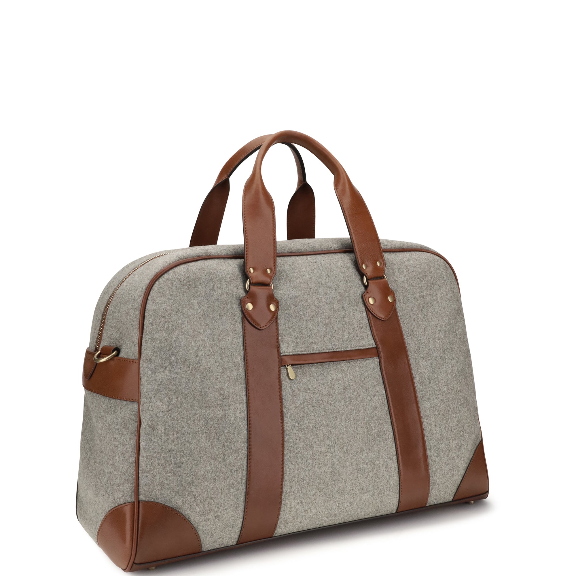 Wool and leather Travel Bag