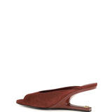 Suede open-toe Mules