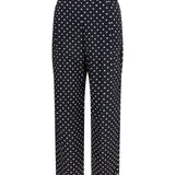 Polka-dot crêpe de chine Pants