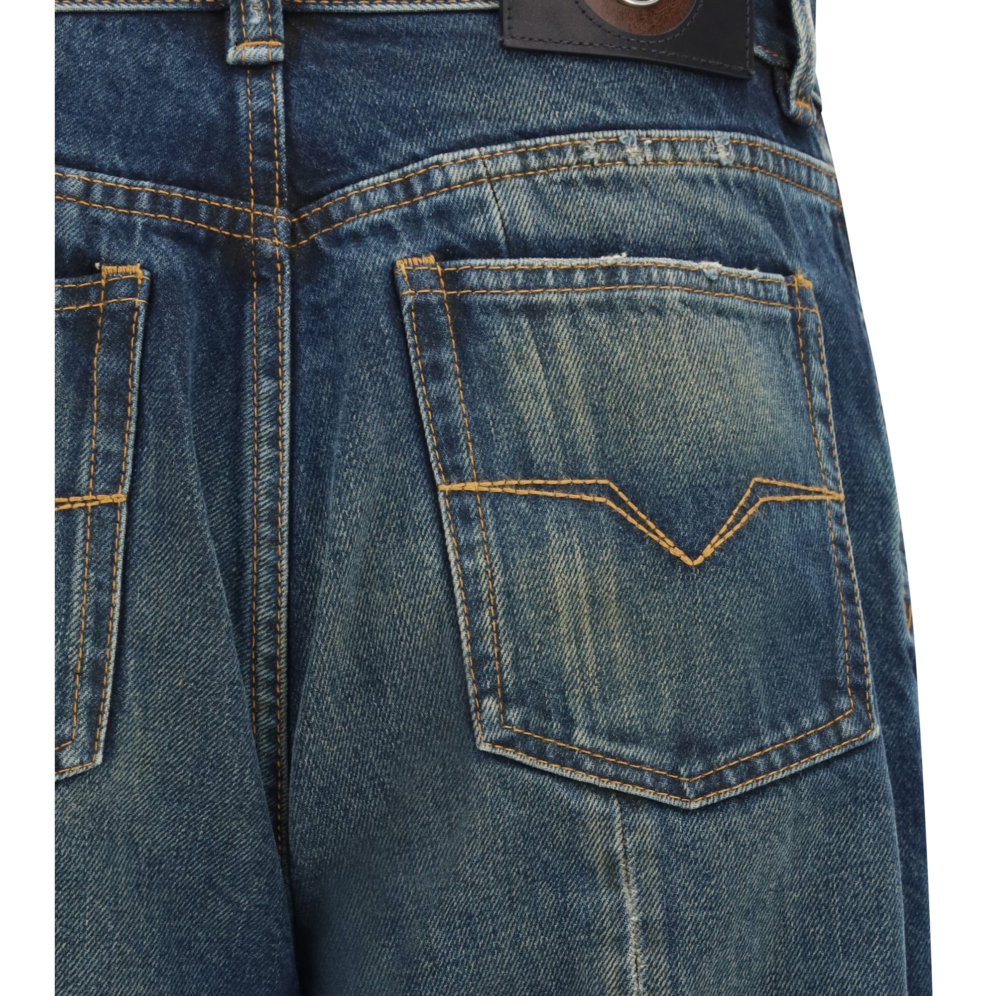 Distressed straight-leg Jeans