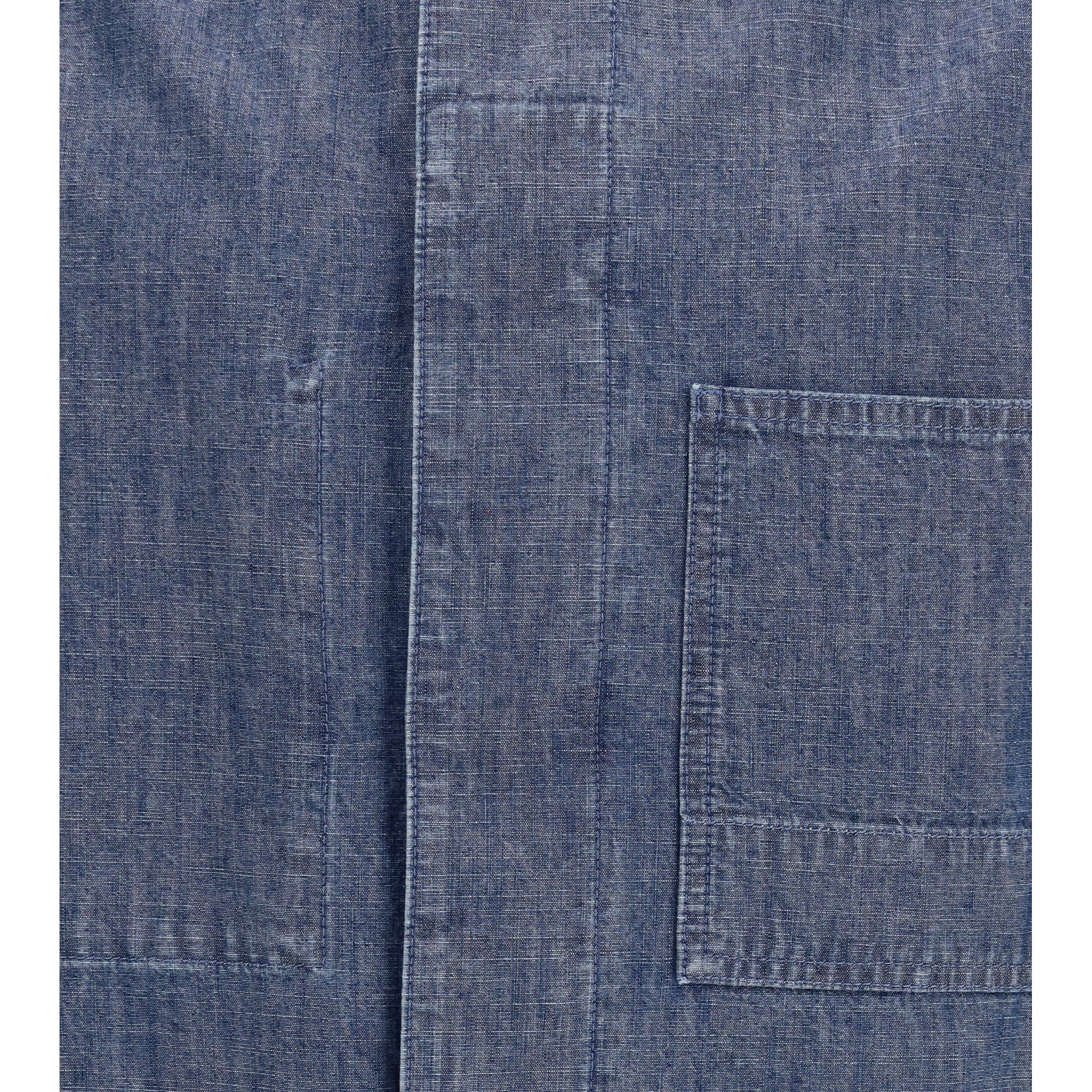 Patch-pocket chambray Overshirt
