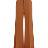 High-waisted flared cotton Pants