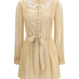 Pleated georgette mini Dress