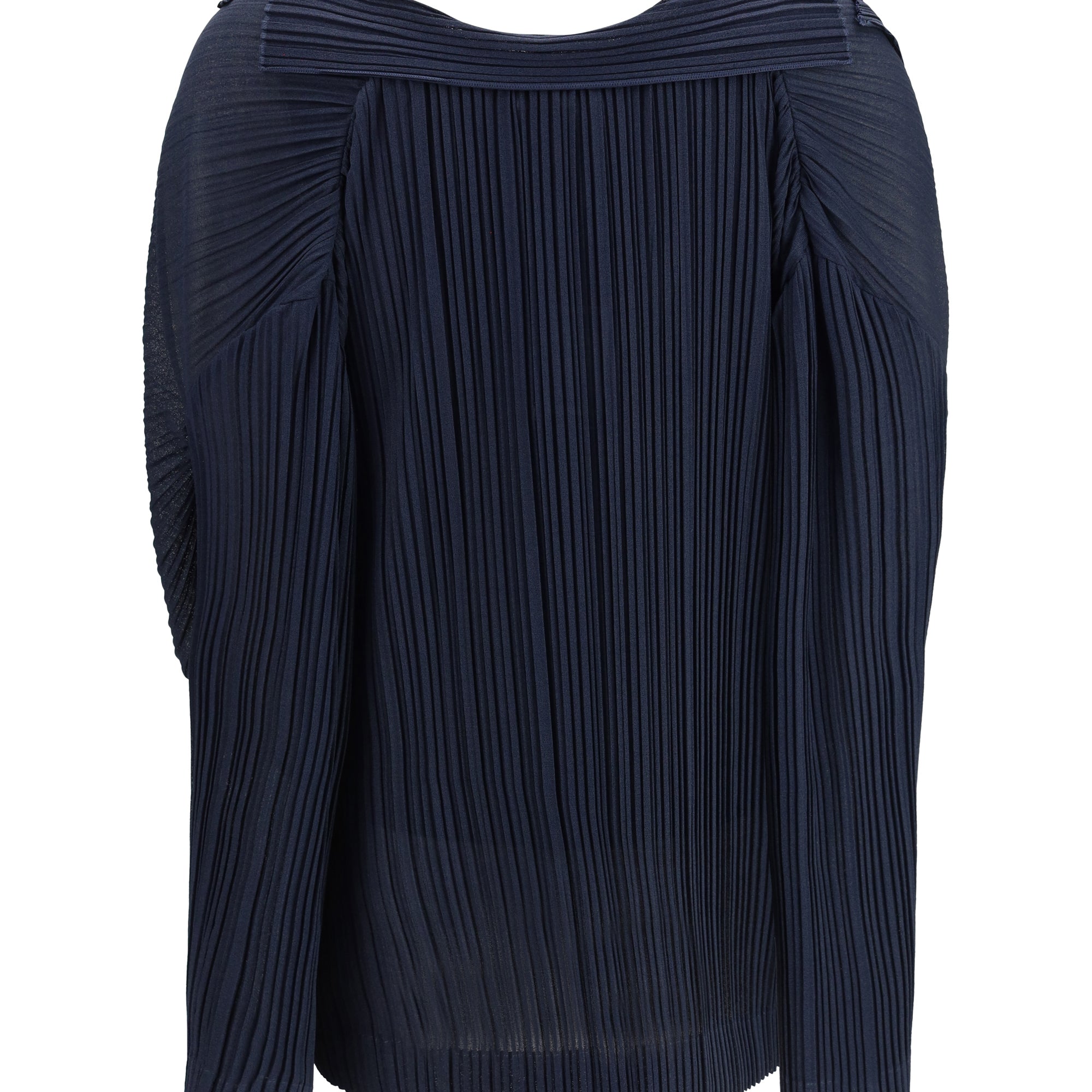 Semi-sheer pleated Blouse