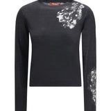 Wool Sweater with lace inserts
