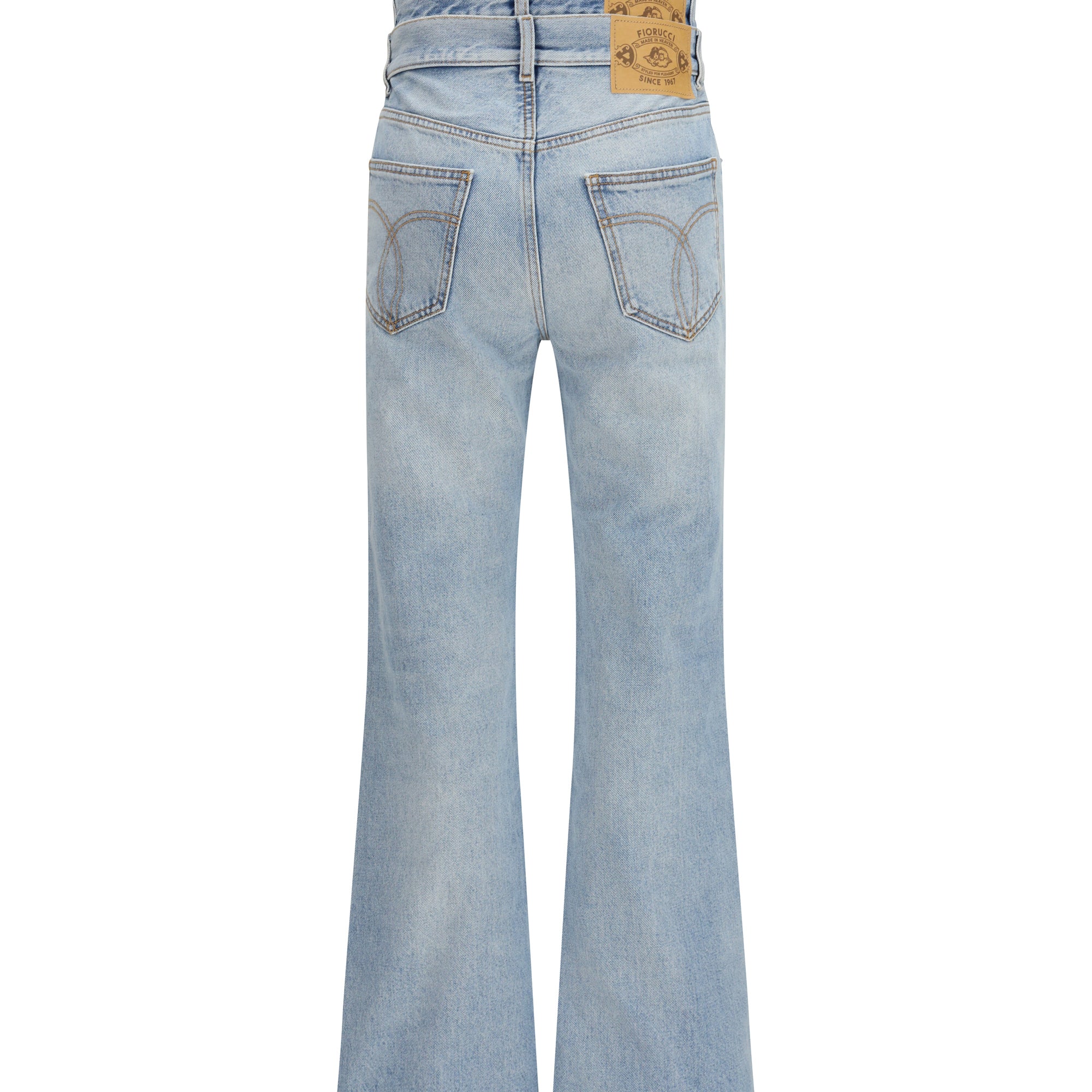 Flared Jeans with triple-layer waist detail