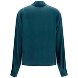 Deep V-neck silk Shirt