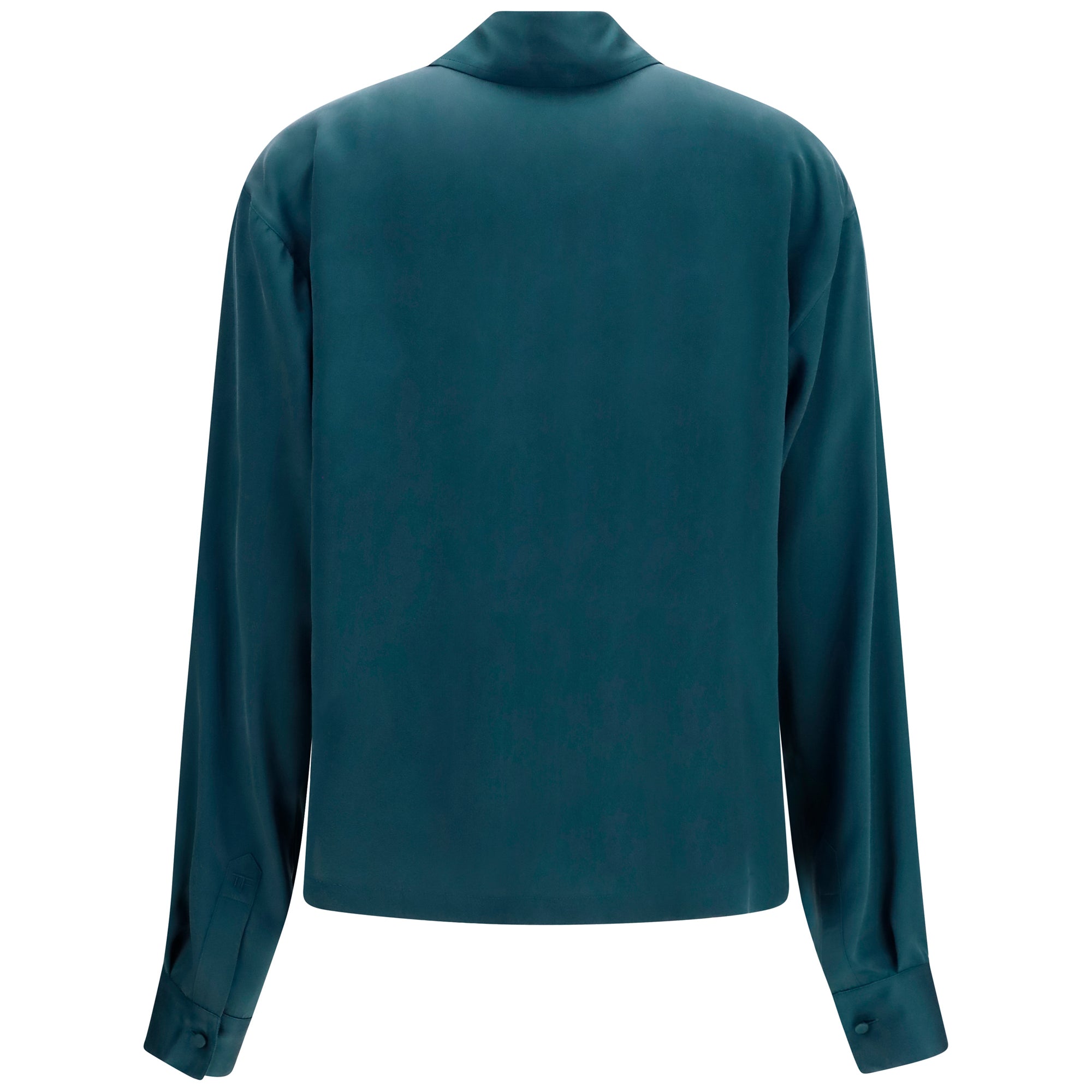 Deep V-neck silk Shirt