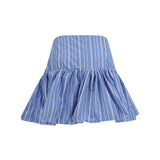 Striped mini balloon Skirt