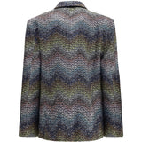 Single-breasted lamé viscose Blazer