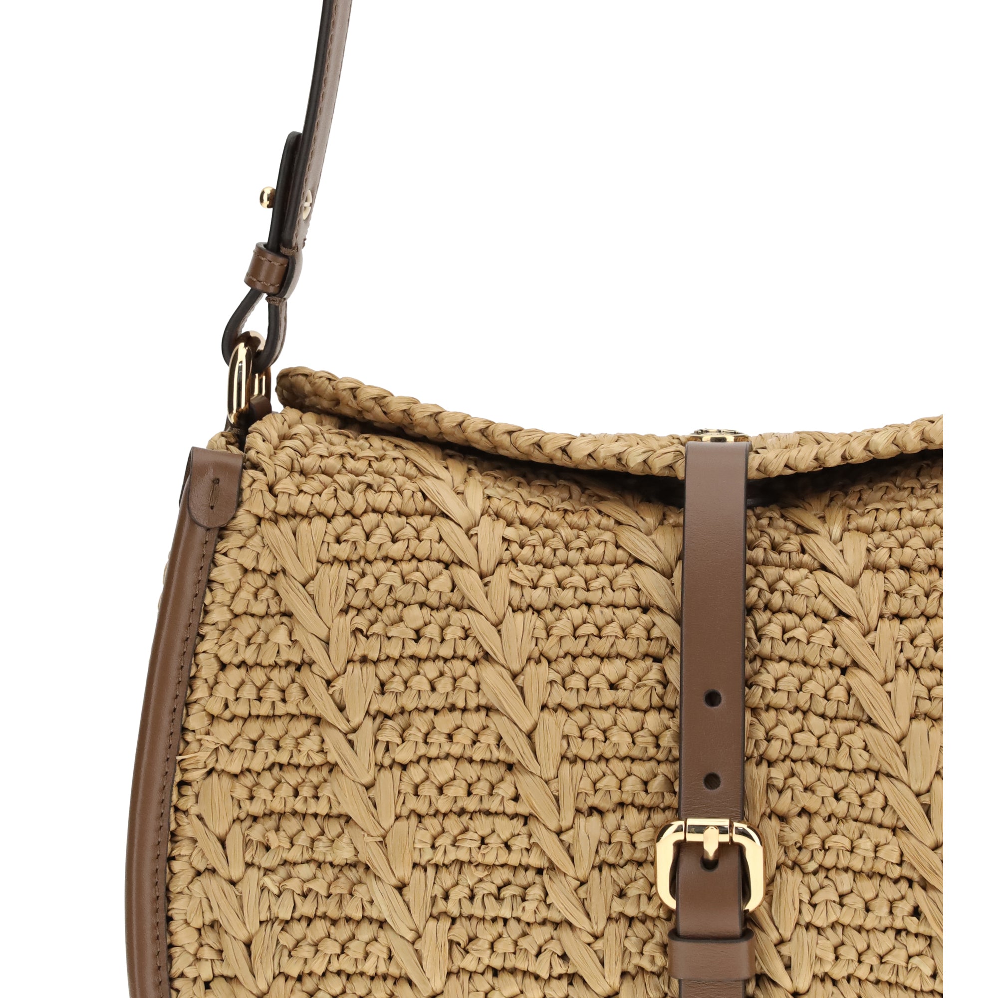 Raffia crochet Pony Shoulder Bag